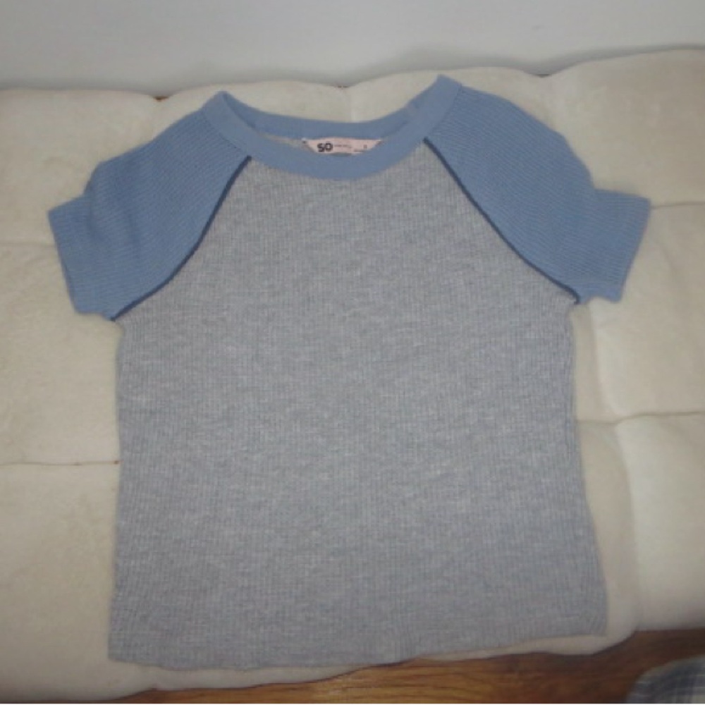 SO Blue and Gray Kids Shirt